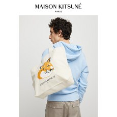 Maison Kitsune 폭스 헤드 남녀공용 에코백 토드백