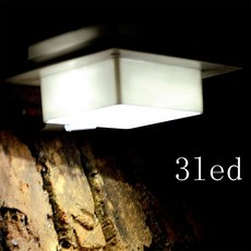 3 led 태양 울타리 램프 abs 철 소재 흰색 빛 사각형 거터 정원 마당 지붕 벽 램프 도매 뜨거운 판매, 1개, 단일
