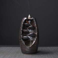 향받침 폭포형 인센스 홀더 향꽂이 향초폭포 세라믹 도자기 20cm 향콘, N + 1개