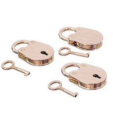 UEETEK 3 Set Vintage Decorative Metal Antique Padlocks with Ke/288001