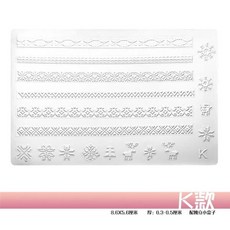 네일용스티커 체인 진주 스웨터 3D 아크릴 금형 네일 아트 DIY 디자인 실리콘 장식 템플릿 1 개, 1개