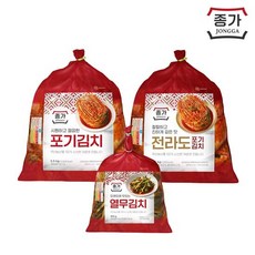 [종가]중부식 포기김치5.5kg + 전라도식 포기김치5.5kg 열무김치 900g, 단품