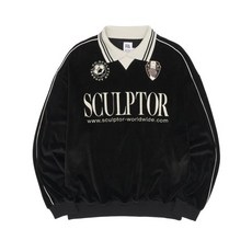 (국내배송) SCULPTOR 스컬프터 Velour Soccer Jersey Black