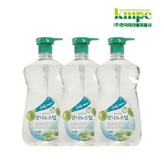 은나노스텝 시즌3 주방세제 1100ml x 3개/레몬향/사과향/다용도/설거지/과일세척, 사과향3개, 3개