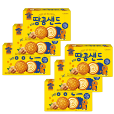 크라운 고소한 땅콩샌드, 279g, 6개