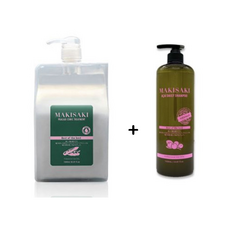 마키사키 샴푸 1000ml + 마키사키 프라칵시 트리트먼트 1000ml, 1L, 2개