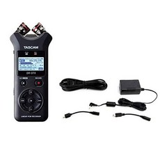TASCAM 타스 카무 - USB 오디오 인터페이스 탑재 스테레오 리니어 PCM 레코더 DR-07X + 정품 AC 어댑터 PS-P520E 세트, 상세참조인용
