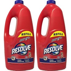 Resolve리졸브 펫 얼룩 냄새 카펫 클리너 리필 60FL 오즈 보틀 2개 팩