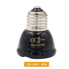 거북이 뱀 도마뱀용 E27 애완 동물 난방 램프 적외선 세라믹 이미터 열 조명 50W/75W/100W 파충류 조명 EU, 1개