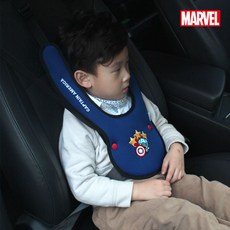 정품 마블히어로 어린이 안전밸트 가드 국내제작 안전한 어린이 안전벨트 유아안전벨트커버, 캡틴아메리카-블루, 1개