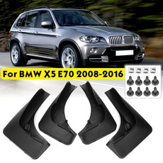 진흙 플랩 휀더 스플래시 가드 흙 BMW X5 E70 2008 2009 2010 2011 2012 2013 2014 2015 2016, 기본