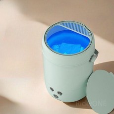 휴대용 미니세탁기 속옷 양말 접이식 디럭스 블루 고출력 살균 및 탈수, 아이보리화이트(블루라이트 살균)
