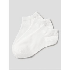 [에잇세컨즈] [3PCS] 면 혼방 스니커즈 양말 화이트 (1942KTWY61)