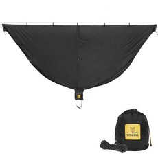 Wise Owl Outfitters 해먹용 모기장 그물, Black