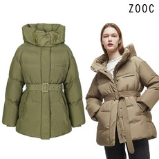 주크 후드넥 벨티드 구스다운 Z224PSG811 LK