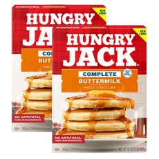 Hungry Jack 컴플리트 버터밀크 팬케이크 앤 와플 믹스, 907g, 2개