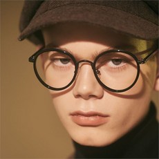 블루엘리펀트 PAN black 동그란 동글이 둥근 레트로 복고 빈티지 김구 안경테