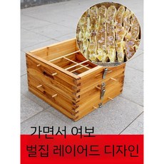 격자 벌통 양봉 토종 상자 꿀벌 채집 벌집 양봉자재, B.5단 격자 상자(5개의 관찰창 포함), 1개