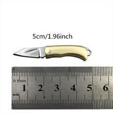 1 포장 선물 야외 접이식 빈티지 풀기 펜던트 황동 미니 구리 키체인 포켓 도구 액세서리 나이프, gold LTL5014, 1개