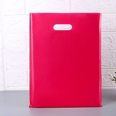 도트 주머니 비닐 플라스틱 주문제작함 미상 광고 포장가방 가게, 45*55 로즈레드, 500 개 양면 프린트