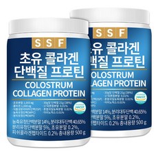 순수식품 초유 콜라겐 단백질 프로틴 쉐이크 2통(1000g) 파우더 분말 가루 보충제, 500g, 2통