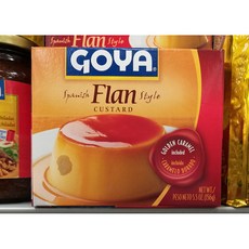 Goya spanish Flan Sytle custard 고야 스페니쉬 플랜 스타일 커스타드 푸딩 156g 4팩, 1