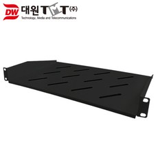 대원TMT 19인치 허브랙 전면거치 선반 블랙 48x25cm DW-SHEF-B, 1개 - 네라네트웍허브랙전면거치선반