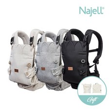 [내일도착][나옐] 더뉴오리지널 올인원아기띠+침받이/슬리핑후드, 매트블랙