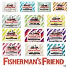 fisherman's friend 피셔맨 프렌드 목캔디 사탕 candy 허니&레몬슈가프리, 25g, 24개