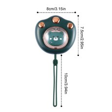 인플루언서 핫 셀러 고양이발 손난로 미니 휴대용 캐릭터 귀요미 손난로 기업 선물 인쇄 가능63427, [고양이발-그린베어] 1200밀리암페어아워, 녹색