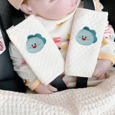 벨트 보호 커버 유모차 액세서리 쿠션 어깨 스트랩 유아 유모차 보호 침 수건, [05] dinosaur, 1개
