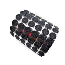100Pairs 자기 접착 패스너 테이프 도트 벨크로 스티커, 1.2cm 블랙 100쌍-H40