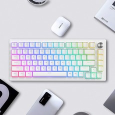 푸딩 화이트 블루 반투명 키캡 PBT OEM 이중사출 RGB LED 투과, 3. 애플 키캡 영문