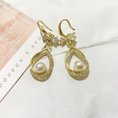 물방울큐빅귀걸이