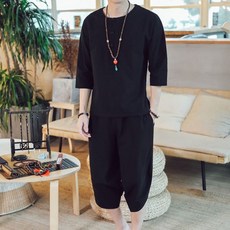 남성여름린넨투피스
