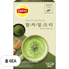 립톤 말차 밀크티, 19g, 10개입, 6개