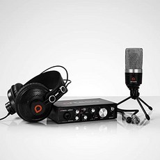 Artesia ARB-4 녹음 패키지-스튜디오 모니터 헤드폰 카디오이드 콘덴서 마이크 데스크탑 헤드폰 스탠드 마이크 케이블 Bitwig Studio 8이 포함 된 전문가 용 24 비트 USB 오디오 인터페이스, 본상품