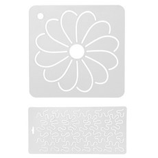ZCD 스티치 바느질 DIY 예술 공예에 대 한 2pcs 플라스틱 명확한 퀼트 스텐실 템플릿, 설명