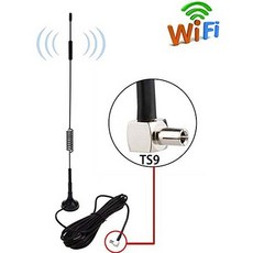 TREADALT-TEC TS9 10dBi 마그네틱 안테나 MIMO 와이파이 블루투스 리피터 부스터 Cellular 2G 3G 4G 5G 무, One Color, 상세 설명 참조0