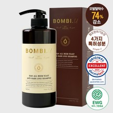 봄비유 한올 맥주효모 탈모증상완화 4종 특허 기능성 샴푸, 1개, 580ml