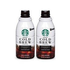 스타벅스 콜드브루 원액 커피 시그니처 블랙 멀티 서브 컨센트레이트 32oz(946mL) 2개 Starbucks Cold Brew Coffee Signature Black Multi,