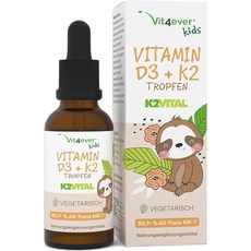 K2VITAL® 어린이 비타민 D3 K2 액상 10ml 300회분 500IU / 25μg, 1개