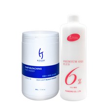 코겐 하이라이트 브리치 파우더 탈색약 500ml + 파이모아 산화제 6% 1000ml, 1개