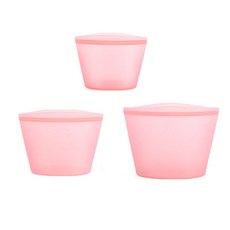 퍼기 3중 밀폐 실리콘 지퍼백 3종 세트 토프브라운 1세트 500ml 850ml 1500ml 상품 이미지