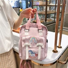 위파인더 인스 원숙 고착감 소녀 프레쉬 컨셉의 무지개 유니콘 토트 백팩