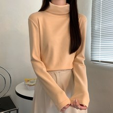 폴라 폴라 기모 두툼 레깅스 티셔츠, S, 살구색