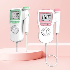 태아심음측정기 태아도플러 임산부용 블루투스 25MHz 초음파 심박수 모니터 없는 운동 변화, 1개