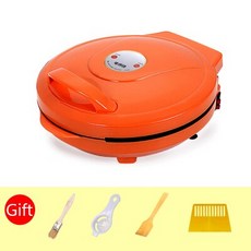JIQI 가정용 전기 베이킹 팬 케이크 기계 측면 그릴 서스펜션 가열 포장 마차, 02 Orange, 1개