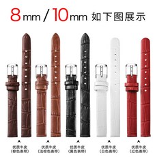 시계줄 프리미엄 소가죽 진피 여성시계 포함 8mm/10mm가죽 여성 대용하다