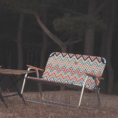 스노우라인 폴딩벤치 2인용 캠핑 접이식 의자, 1개, 지그재그